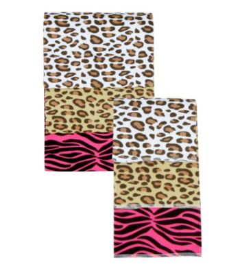 Trend Lab 3-pk. Flannel Blanket and Burp Set - Animal Print