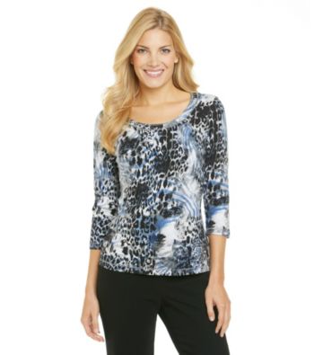 Laura Ashley® Mixed Animal Print Tee