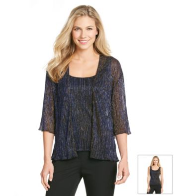 Alex Evenings® Metallic Twinset