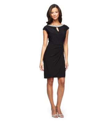 Alex Evenings® Keyhole Embellished Neck Cocktail Dress