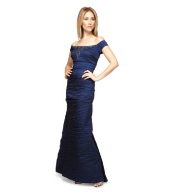Alex Evenings® Taffeta Off The Shoulder Long Gown