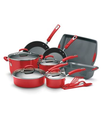 Rachael Ray® Red 15-pc. Nonstick Cookware Set