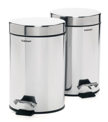 Cuisinart® Set of 2 Stainless Steel Vanity Trash Cans