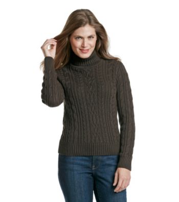 Jeanne Pierre® Petites' Cable Turtleneck Sweater