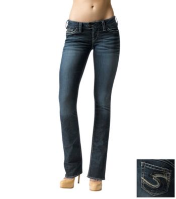 Silver Jeans Co. Petites' Denim Pant With Back Pocket Embroidery