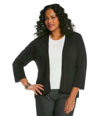 Notations® Plus Size Cardigan Sweater