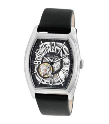 Kenneth Cole New York® Men's Automatic Black Leather Strap Watch