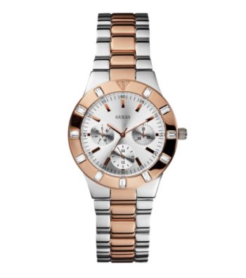 Guess Women's Two Tone Feminine Hi Shine Mid Size Sport Watch