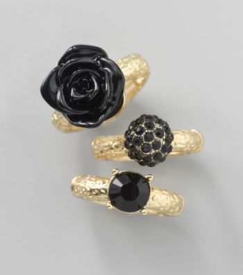 Erica Lyons® Black Stretch Ring