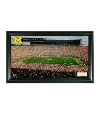 University of Michigan Stadium Gridiron Photo by Highland Mint
