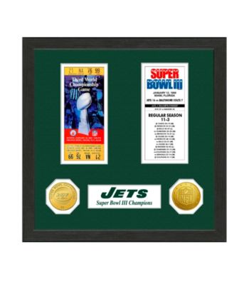 New York Jets SB Championship Ticket Collection by Highland Mint