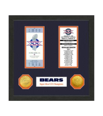 Chicago Bears SB Championship Ticket Collection by Highland Mint