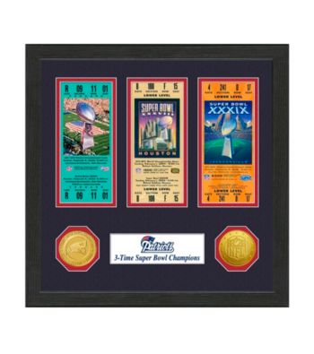 New England Patriots SB Championship Ticket Collection by Highland Mint