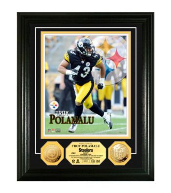 Troy Polamalu Gold Coin Photo Mint by Highland Mint