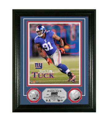 Justin Tuck Silver Coin Photo Mint by Highland Mint