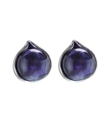 Hagit Gorali Sterling Silver Earrings W/Cape Amethyst Gemstone