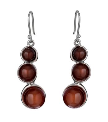 Hagit Gorali Sterlign Silver Earrings W/Carnelian Gemstone