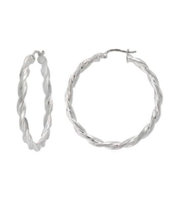 Designs by FMC Sterling Silver Hoop Earrings