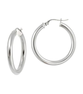 Designs by FMC Sterling Silver Polished Hoop Earrings