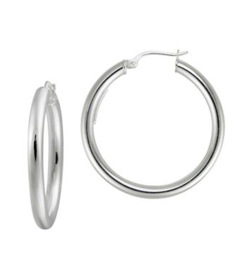 Designs by FMC Sterling Silver Polished Hoop Earrings