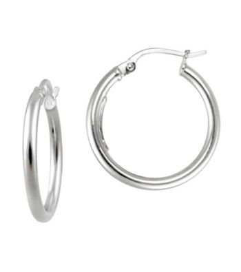 Designs by FMC Sterling Silver Polished Hoop Earrings
