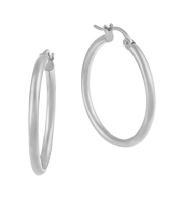 Designs by FMC Sterling Silver Polished Hoop Earrings
