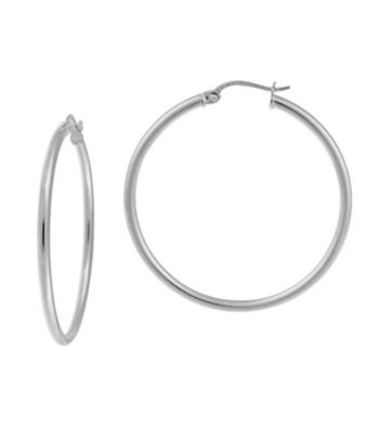 Designs by FMC Sterling Silver Polished Hoop Earrings