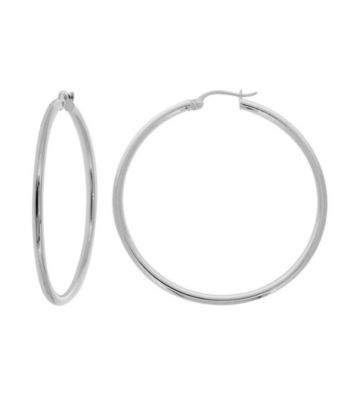 Designs by FMC Sterling Silver Polished Hoop Earrings