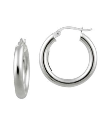 Designs by FMC Sterling Silver Polished Hoop Earrings