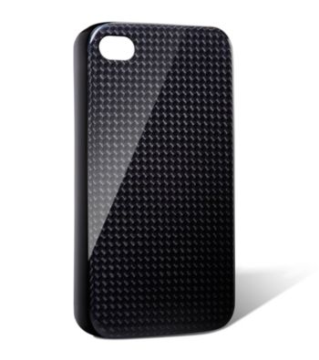 monCarbone Midnight Black Hovercoat Carbon Fiber iPhone 4/4S Case