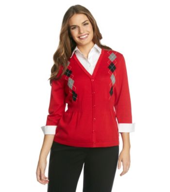 Notations® Plus Size Layered-Look Sweater