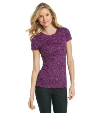 Relativity Modern Batik Printed Crewneck