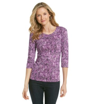 Relativity® Maze Print Scoopneck Tee