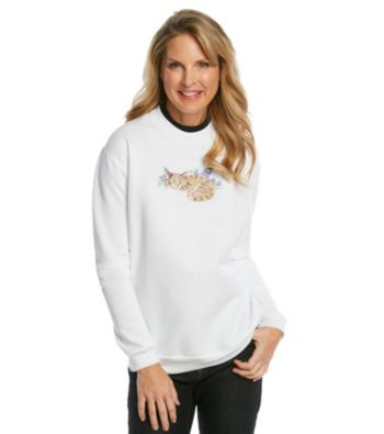 Morning Sun® Kitty In Violets Sweater