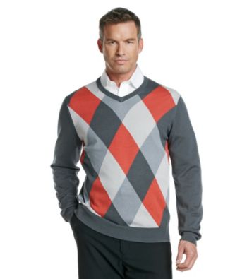 Kenneth Roberts Platinum® Men's Argyle V-Neck Sweater
