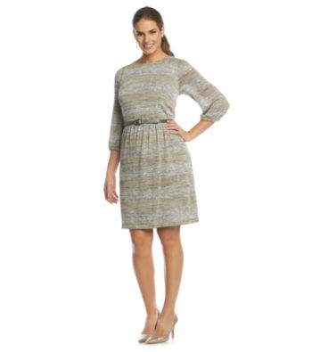 Homepage  women  london times plus size shine belted dress