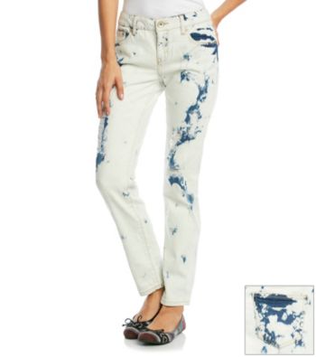 Wallflower Vintage Juniors' Bleached Out Skinny Jeans