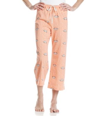 HUE® Melon Lovebirds Knit Capri Pants
