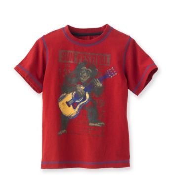 Ruff Hewn Boys' 2T-7 India Red Short Sleeve Graphic Tee