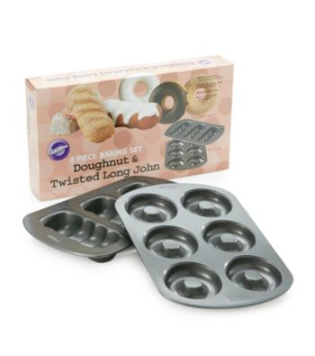 Wilton 2-Piece Doughnut and Twisted Long John Baking Set