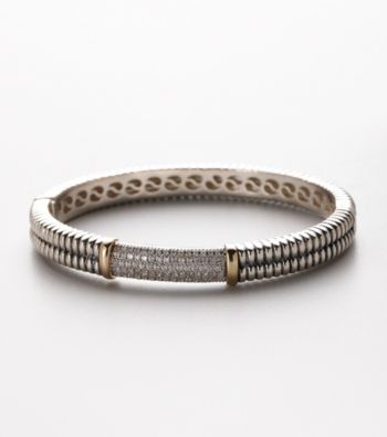 .20 ct. t.w. Diamond Braided Bangle Bracelet 7