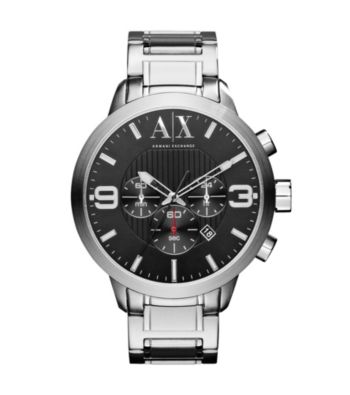A|X Armani Exchange Silver Men's Stainless Steel Bracelet Watch