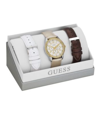 Guess Gold Sporty & Feminine Watch with Changeable Strap Set