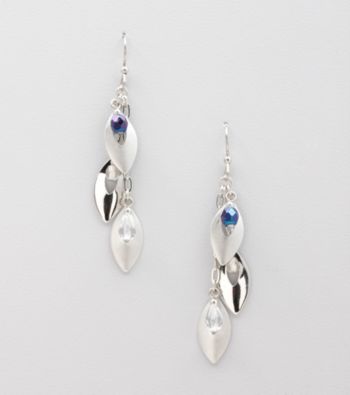 Silver Forest® Blue Chain Linear Drop Earrings
