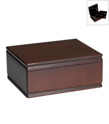 Wallace® Dark Walnut Jewelry Box with Removable Tray