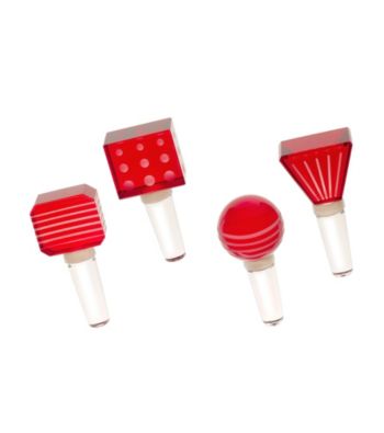 Mikasa® Cheers Ruby Set of 4 Glass Bottle Stoppers