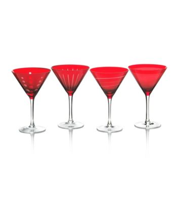 Mikasa® Cheers Ruby Set of 4 Martini Glasses