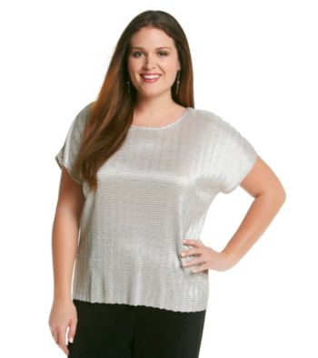 Notations® Plus Size Shine Top