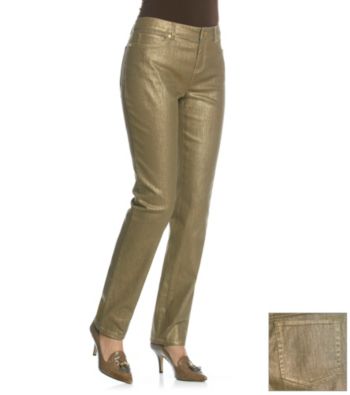 Anne Klein® Petites' Foiled 5-Pocket Jean