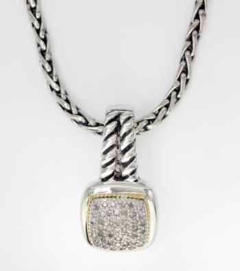 Effy® Sterling Silver Diamond Necklace